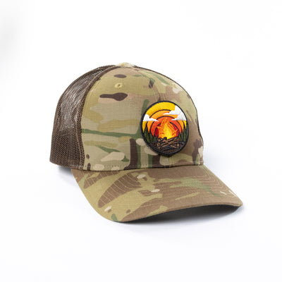 Camouflage Hats / Snap back - Custom patch panel - low profile hats