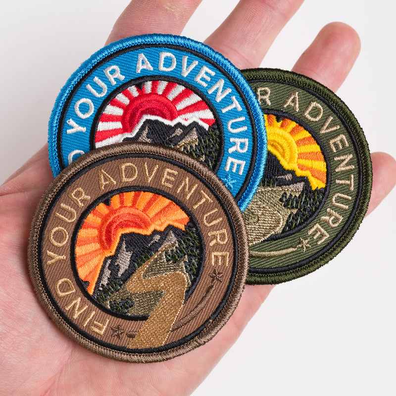 Find Your Adventure patches - 3 color options