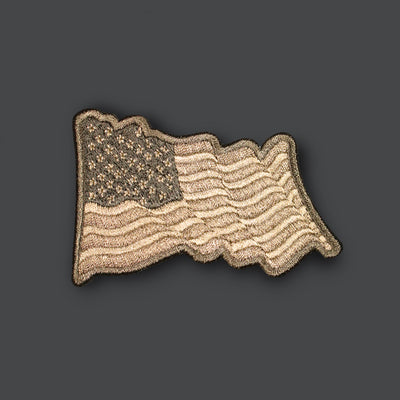 American Flag Patches - Embroidered Versions - Waving USA Flag Patch
