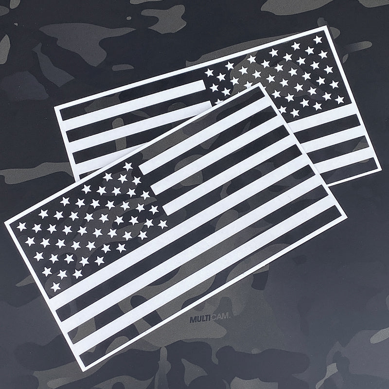 American Flag L & R Vinyl "MultiCam Flags" STICKER SET