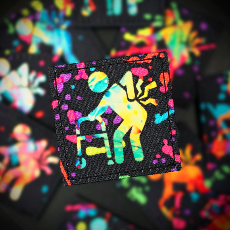 GRAMPS Splatter Paint camo / Tie Dye Laser cut morale patch