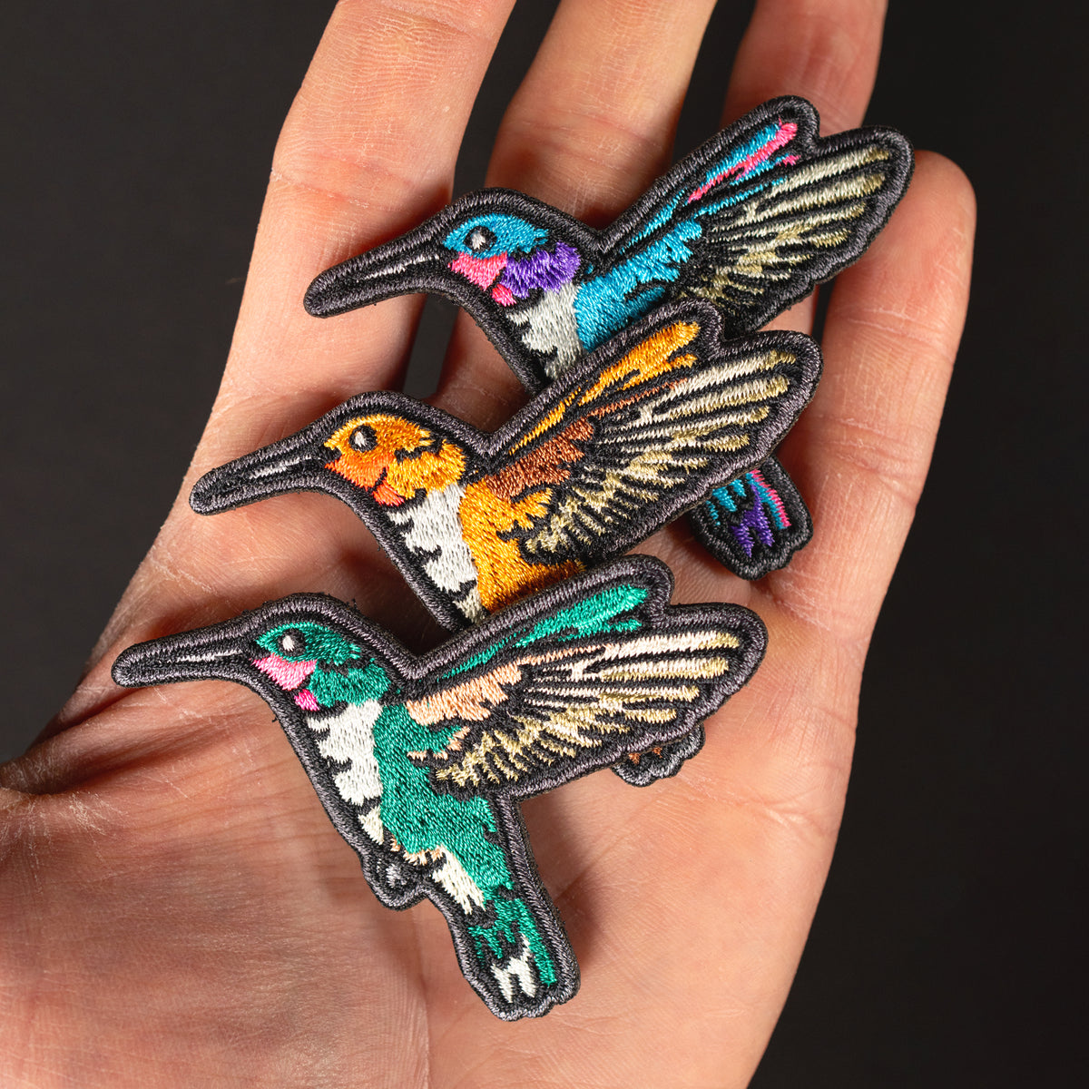 Hummingbird Morale Patches - 3 color options - PS Patch Designs