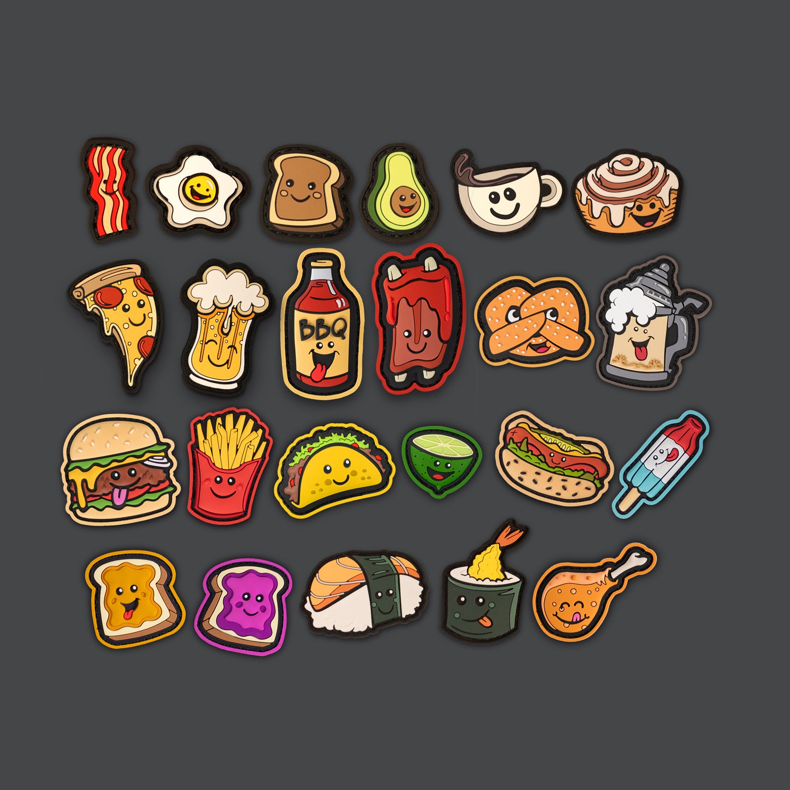 Happy Food PVC Ranger Eye Morale Patches - BOUGHT AS SINGLES