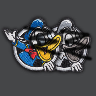 marked color and black and white patch