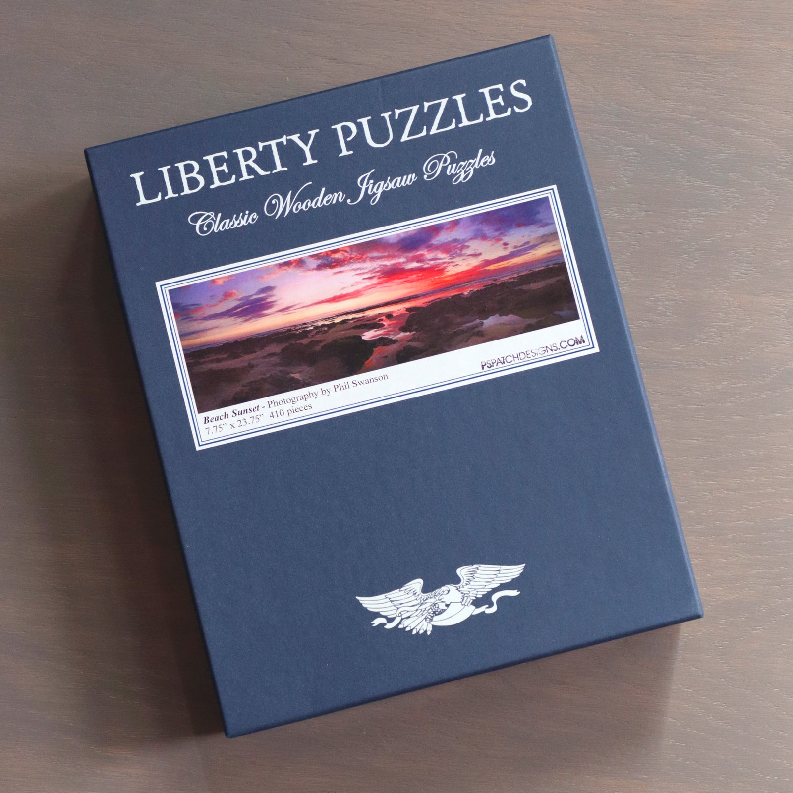Liberty Puzzles Classic Wooden Jigsaw PUZZLE "Beach Sunset" Photography by Phil Swanson
