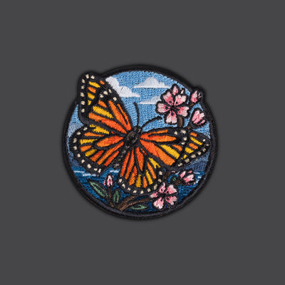 Wildlife / Adventure Wearables "Butterfly with Cherry Blossoms" morale patches