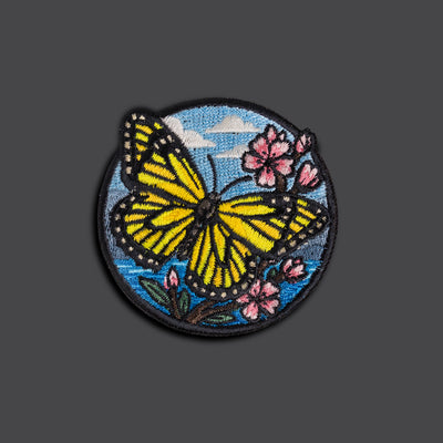 Wildlife / Adventure Wearables "Butterfly with Cherry Blossoms" morale patches