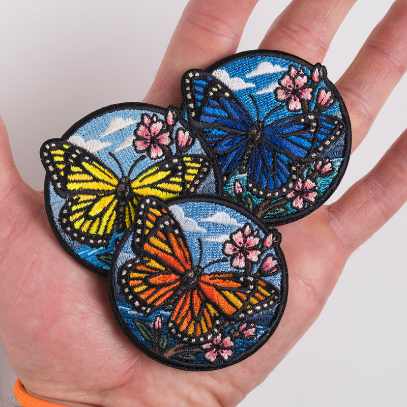 Wildlife / Adventure Wearables "Butterfly with Cherry Blossoms" morale patches