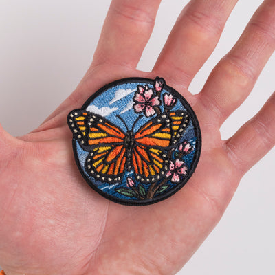 Wildlife / Adventure Wearables "Butterfly with Cherry Blossoms" morale patches