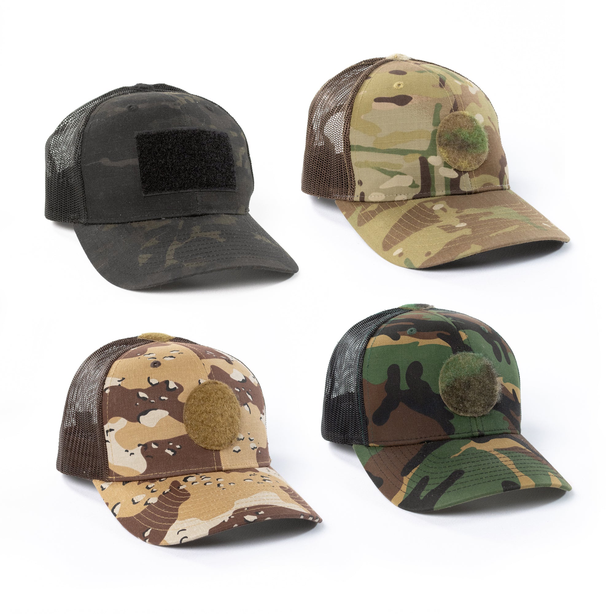 Camouflage Hats / Snap back - Custom patch panel - low profile