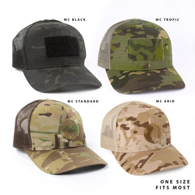 OSFM Multicam Camouflage Hats / Snap back - Custom patch panel - low profile hats