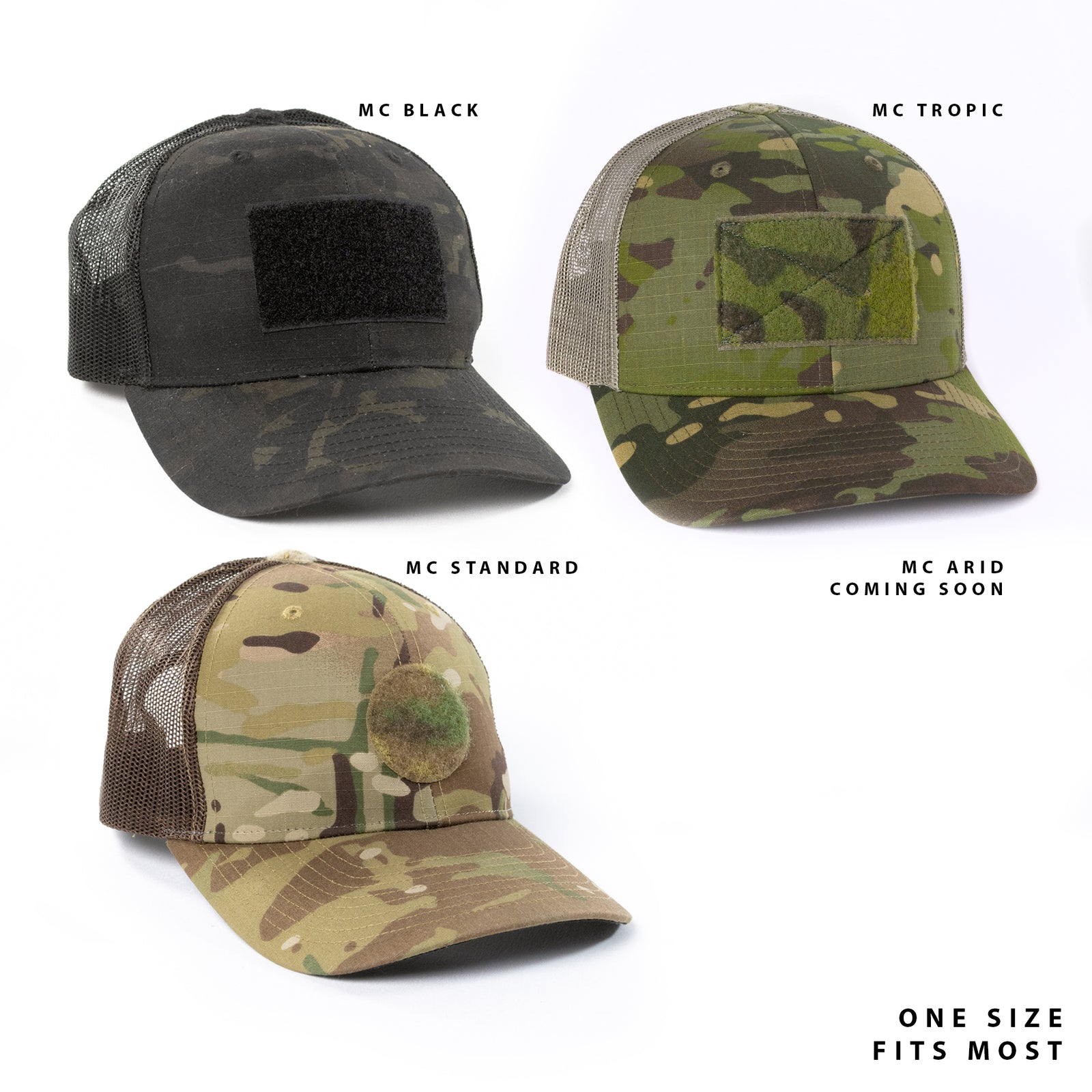 OSFM Camouflage Hats / Snap back - Custom patch panel - low profile hats