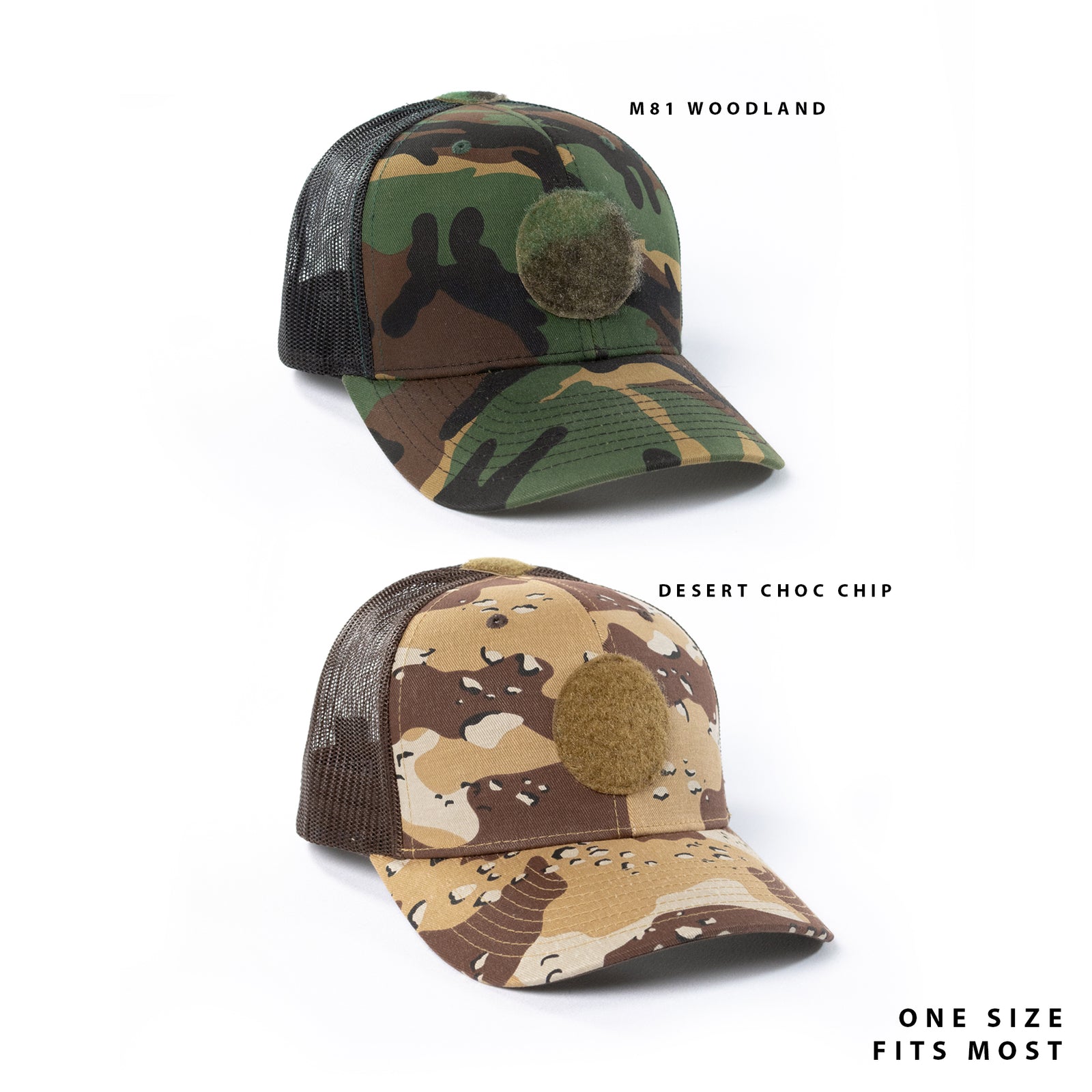 OSFM Misc Camouflage Hats / Snap back - Custom patch panel - low profile hats