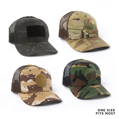 OSFM Camouflage Hats / Snap back - Custom patch panel - low profile hats