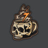 DEATH BEFORE DECAF - Skull Mug Coffee Patches