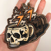 DEATH BEFORE DECAF - Skull Mug Coffee Patches