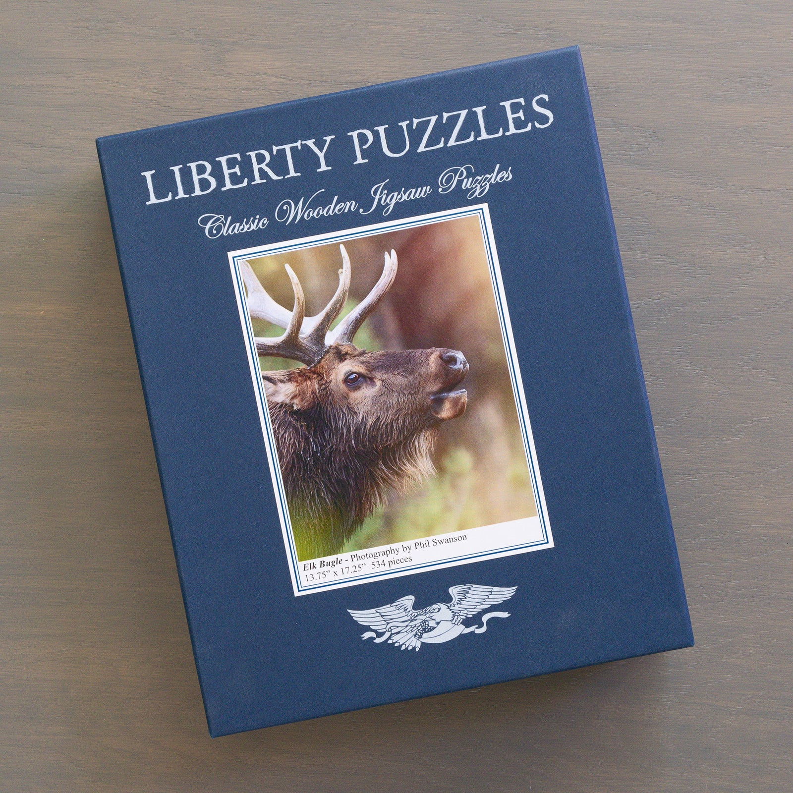 Liberty Puzzles Classic Wooden Jigsaw PUZZLE "Elk Bugle" Photography by Phil Swanson