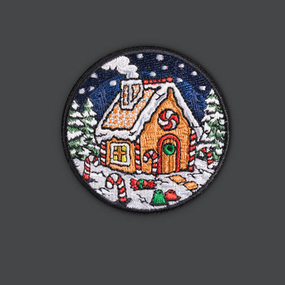 Christmas Gingerbread House Morale Patches