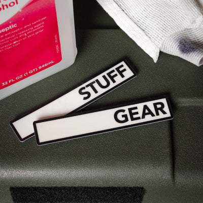 GEAR / STUFF Peel n Stick Label / Patches - Glow in the Dark