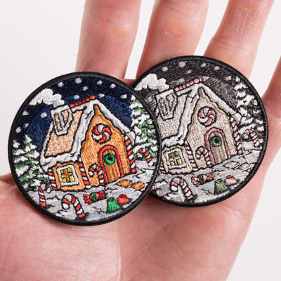 Christmas Gingerbread House Morale Patches
