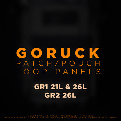 GoRuck GR1 21L & 26L / GR2 26L Molle morale patch loop panels