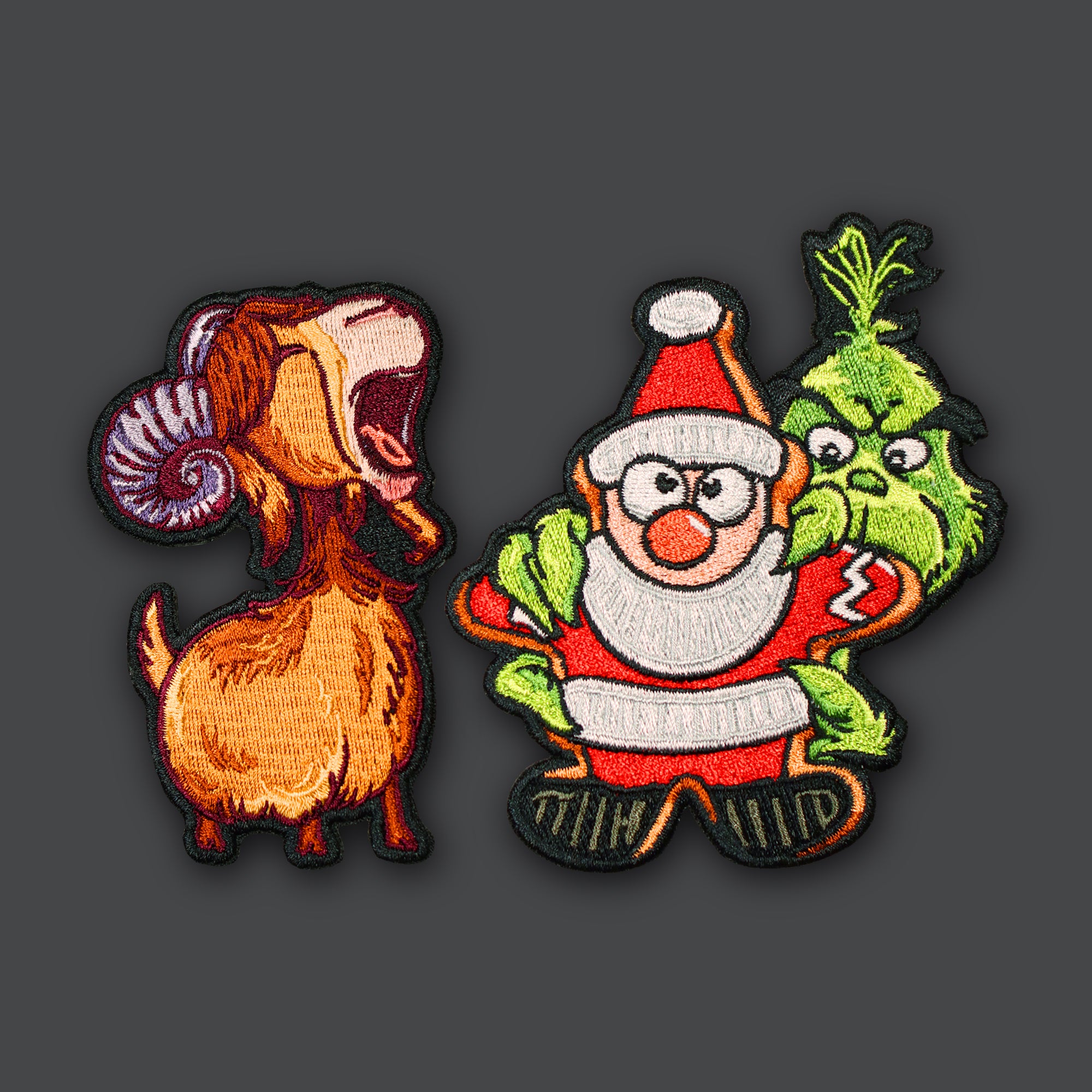 Screaming Goat & G Santa Cookie Morale Patches