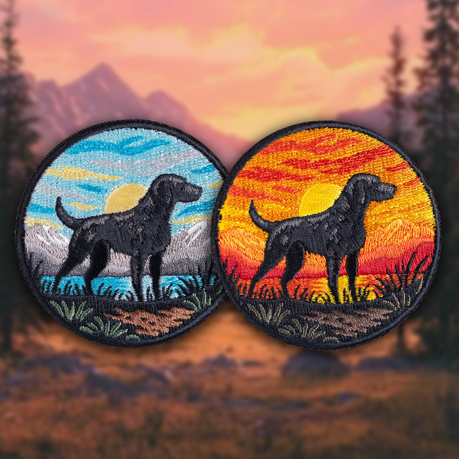 Silhouette Series "HUNT DOG" morale patches