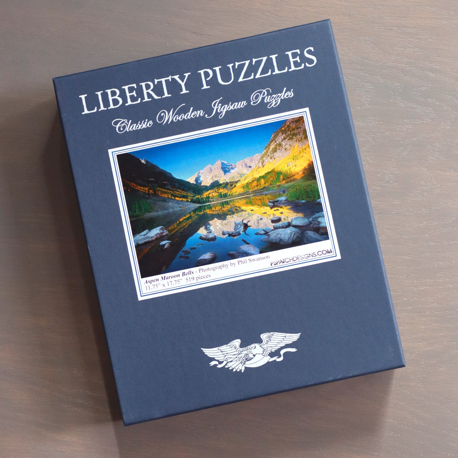 Liberty Puzzles Classic Wooden Jigsaw PUZZLE "Aspen Maroon Bells" Photography by Phil Swanson