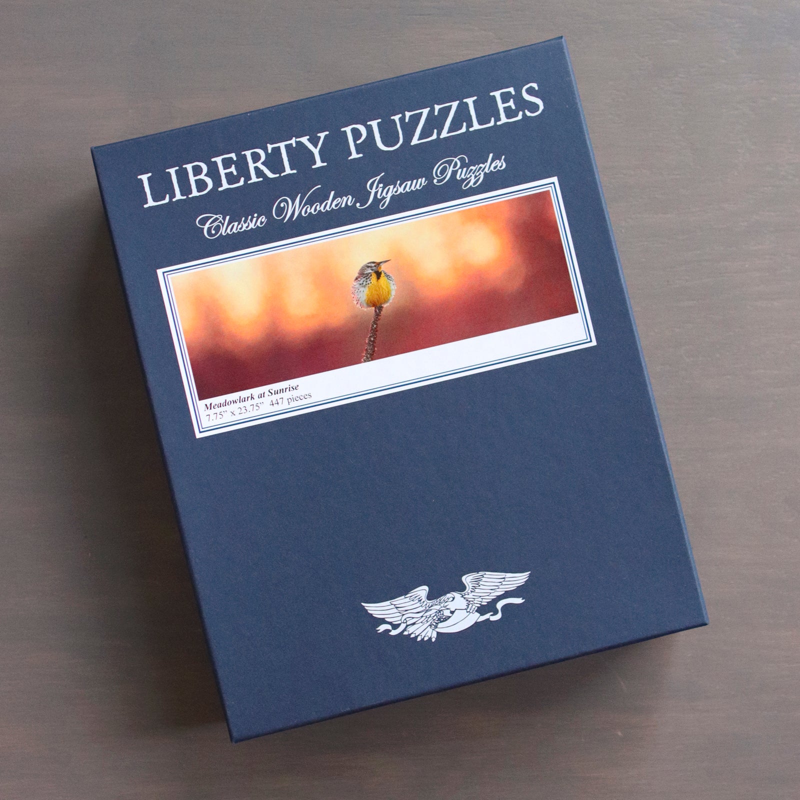 Liberty Puzzles Classic Wooden Jigsaw PUZZLE "Meadowlark at Sunrise" Photography by Phil Swanson
