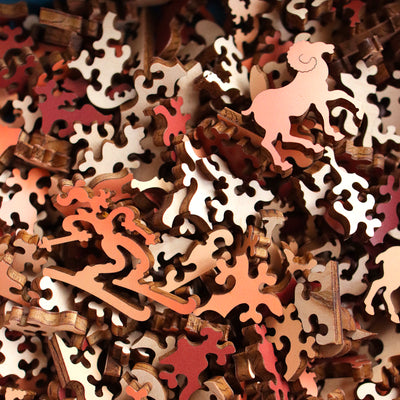Classic Wooden Jigsaw PUZZLE "Meadowlark at Sunrise" Photography by Phil Swanson