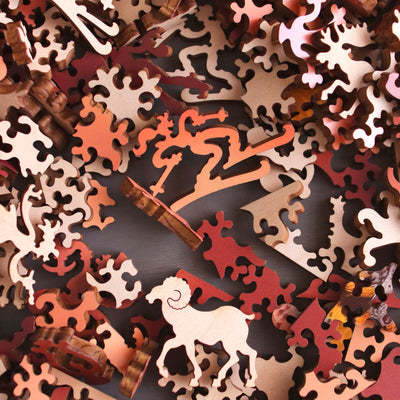 Classic Wooden Jigsaw PUZZLE "Meadowlark at Sunrise" Photography by Phil Swanson