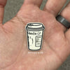 Cup acrylic patch with hook fastener on back