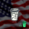 Cup acrylic patch with hook fastener on back