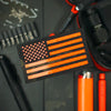 American Flag Patch - Multicam BLK / Blaze Orange hex reflective - USA Flag Patch