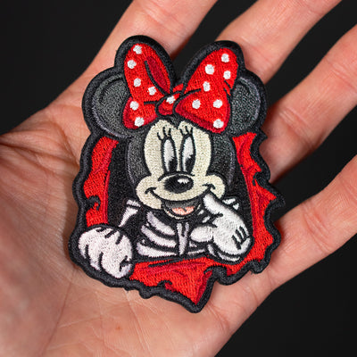 Old School Sk8 Ripper Girl Mouse Morale Patch