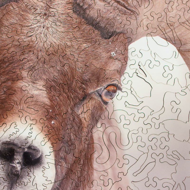 Liberty Puzzles Classic Wooden Jigsaw PUZZLE "Ram" Photography by Phil Swanson