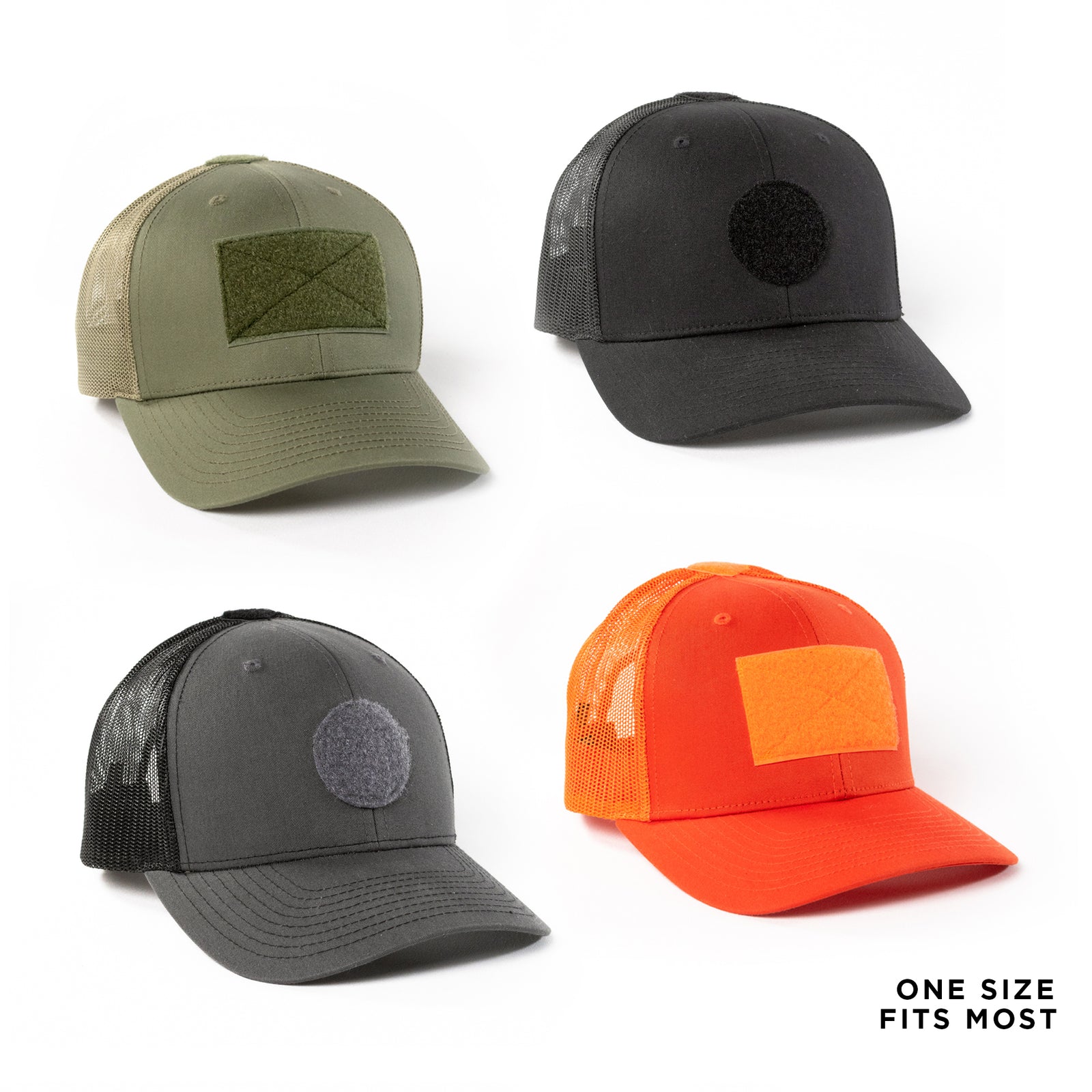 OSFM Solid Color Hats / Snap back - Custom patch panel - low profile hats
