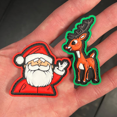 Santa / Reindeer PVC Ranger Eye SET - Morale Patches