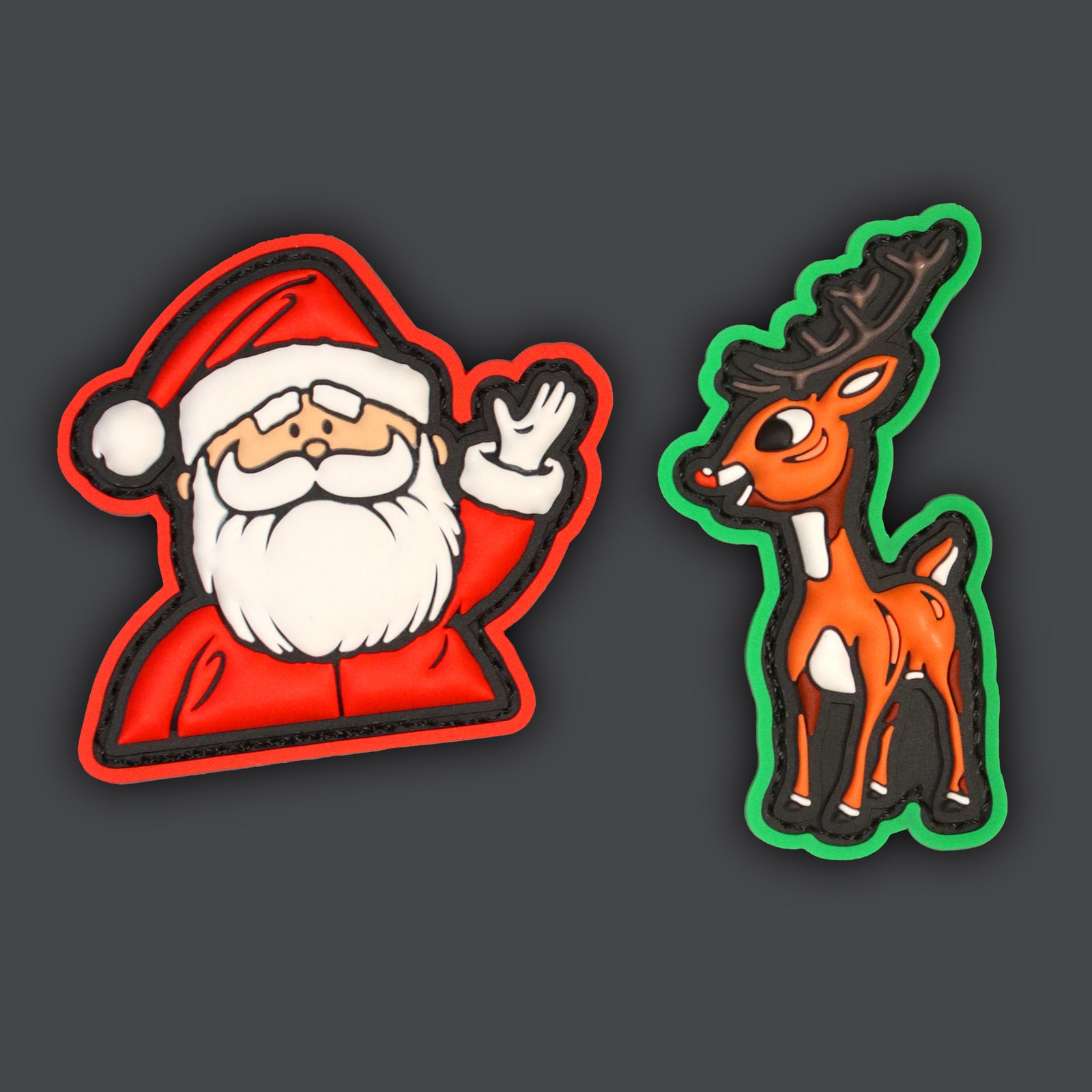 Santa / Reindeer PVC Ranger Eye SET - Morale Patches