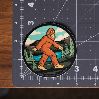 SASQUATCH STICKER 3" round