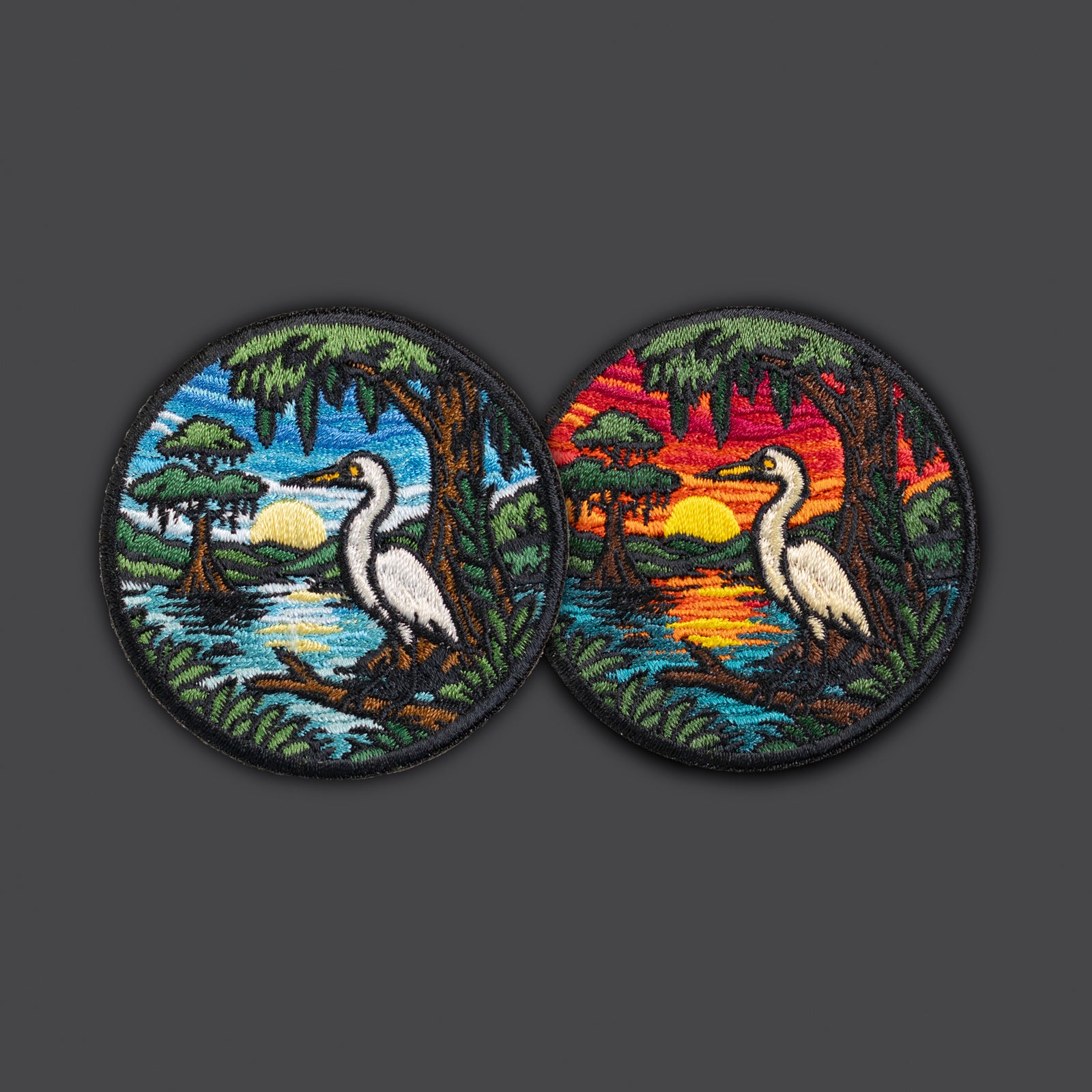 Wildlife / Adventure Wearables "Snowy Egret Southern Marshlands" morale patches
