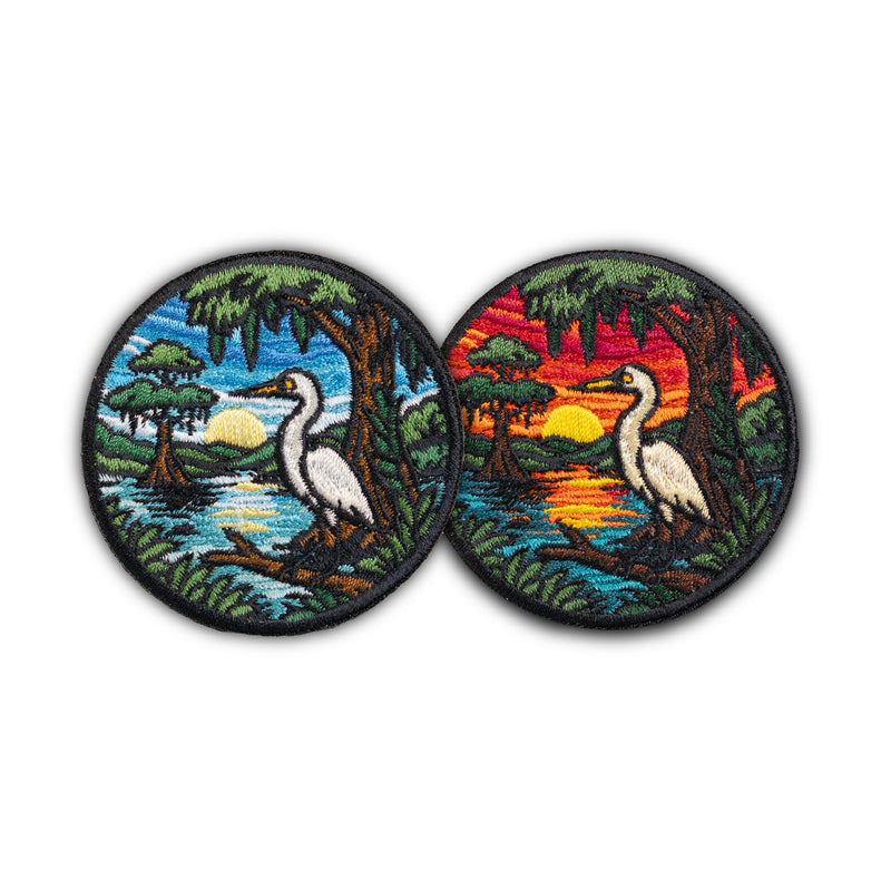 Wildlife / Adventure Wearables "Snowy Egret Southern Marshlands" morale patches