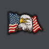 Waving American Flag with Eagle Morale Patch