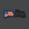 Waving American Flag PVC RE / Ranger Eye Morale Patches