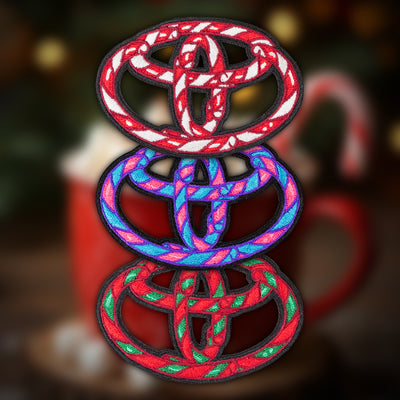 Christmas Toyota Candy Cane Morale Patches