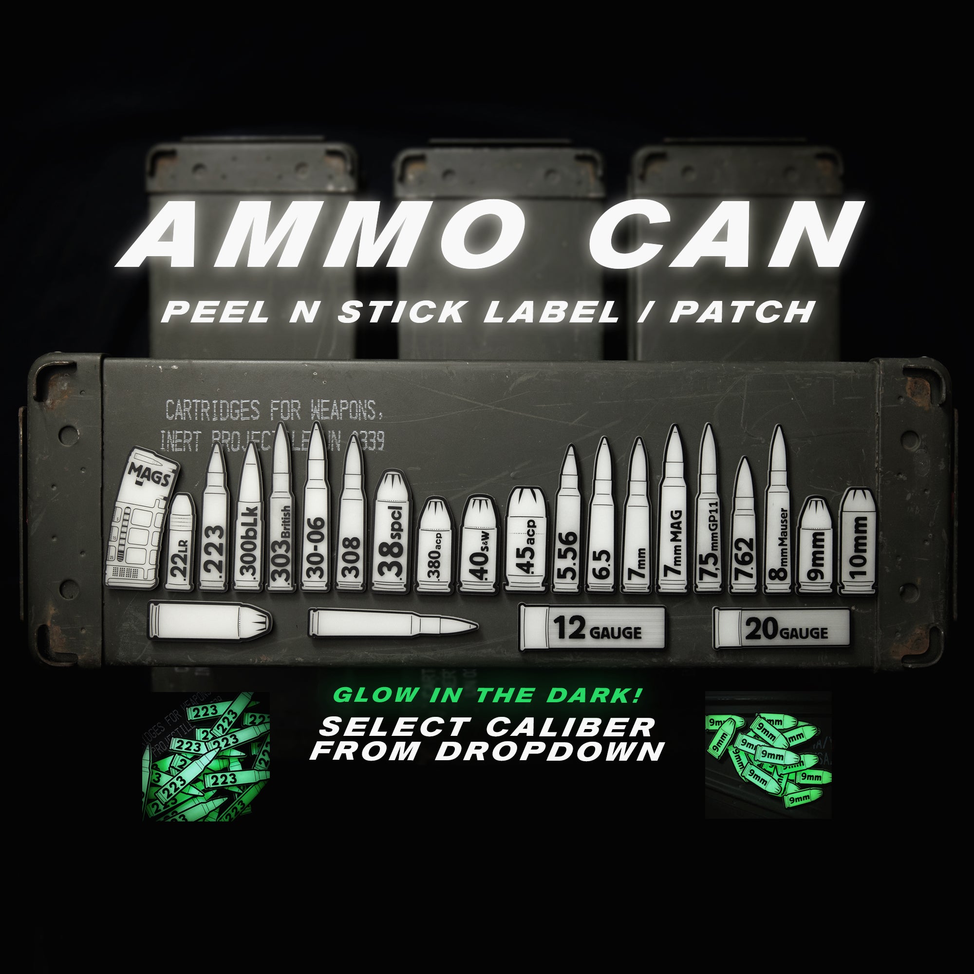 Spent Shot Labels Ammo Can Labels - PS Patch Designs