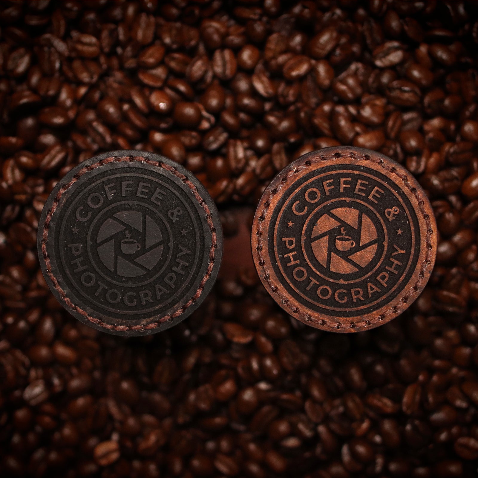 Coffee & Photography LEATHER patches