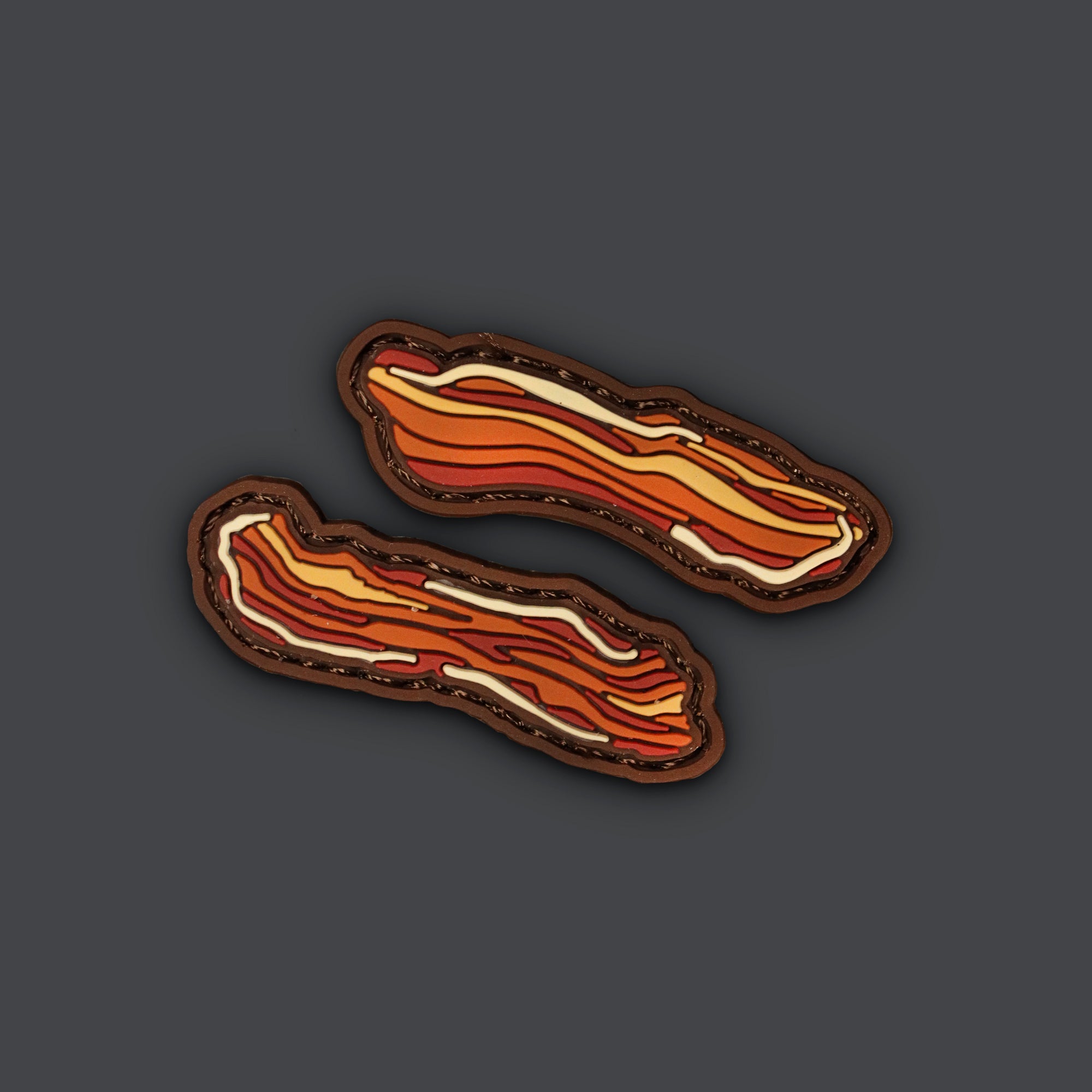 Bacon Ranger Eye Morale Patch Set / Pair "COOKED BACON"