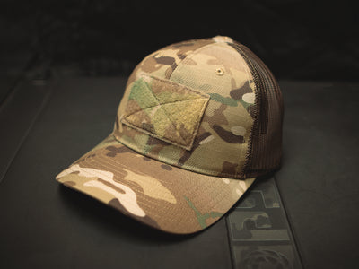 Hat - MultiCam® Standard & MultiCam® Black snap back - Custom patch panel - low profile
