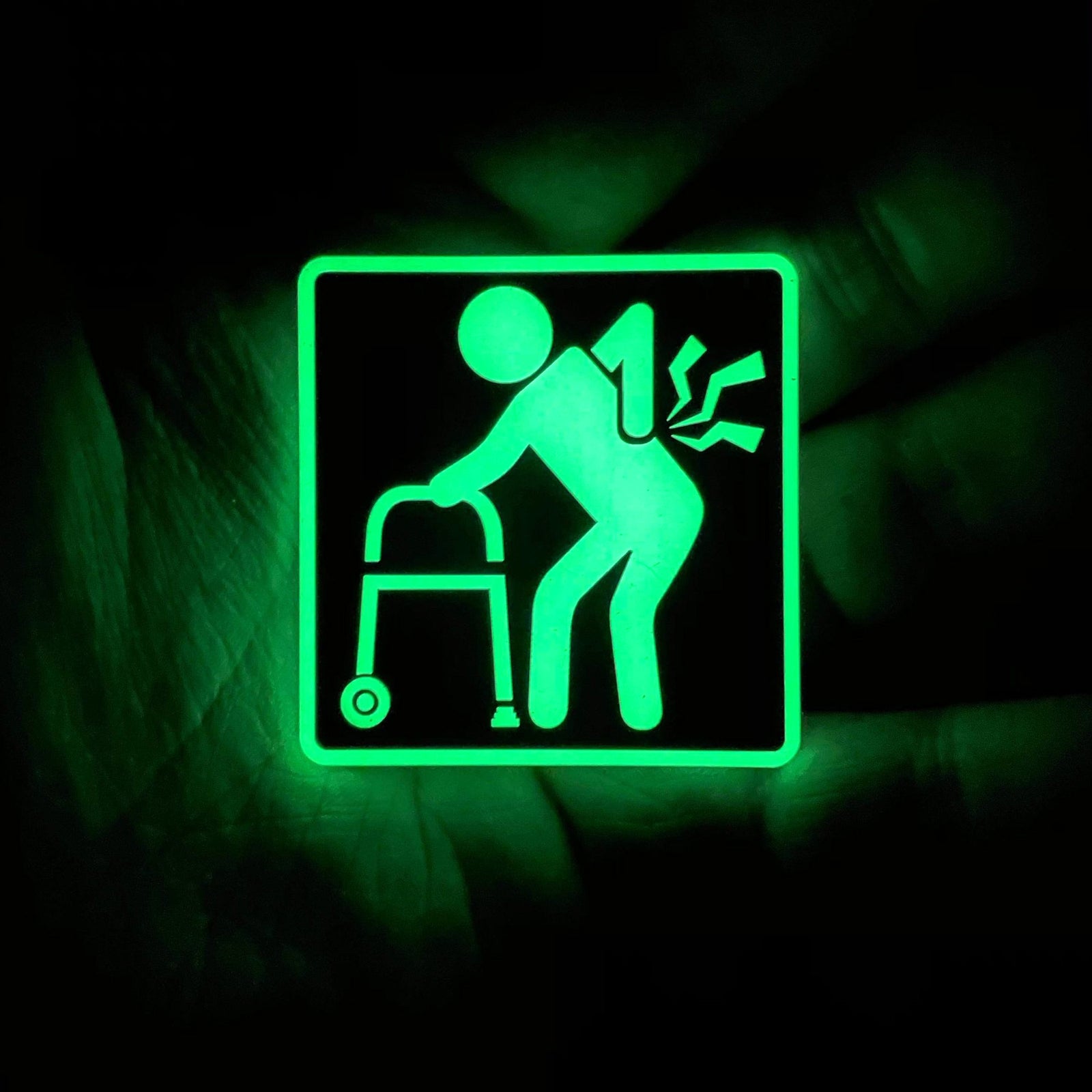 GRAMPS V4 "TOXIC BACK" GITD Acrylic Patch